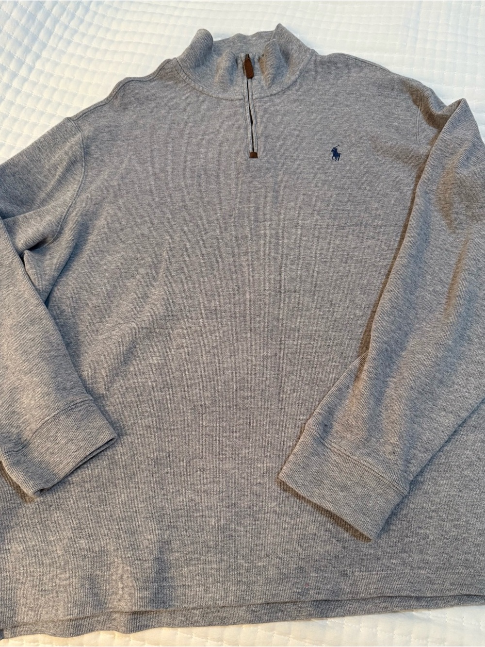 Ralph Lauren Light Gray Quarter Zip Sweatshirt